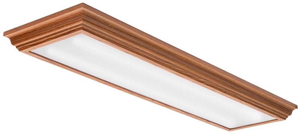 Lithonia Lighting-FMFL 30840 CAML OA-Cambridge - 48.93 Inch 35W LED Linear Flush Mount   Oak Finish with Matte White Acrylic Glass